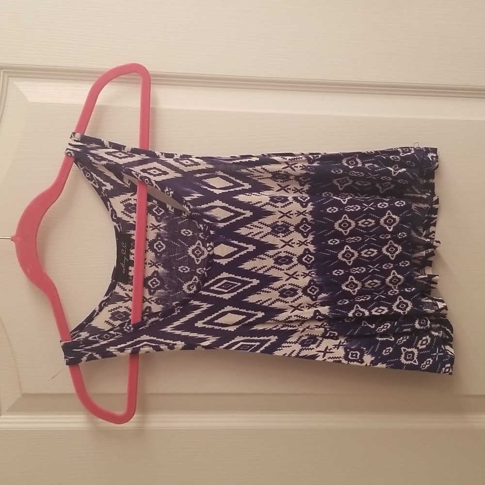 Navy Hi-Lo Crop Top